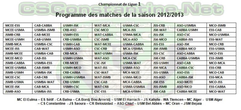 programme des rencontre can 2013