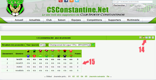 Pronostics CSC